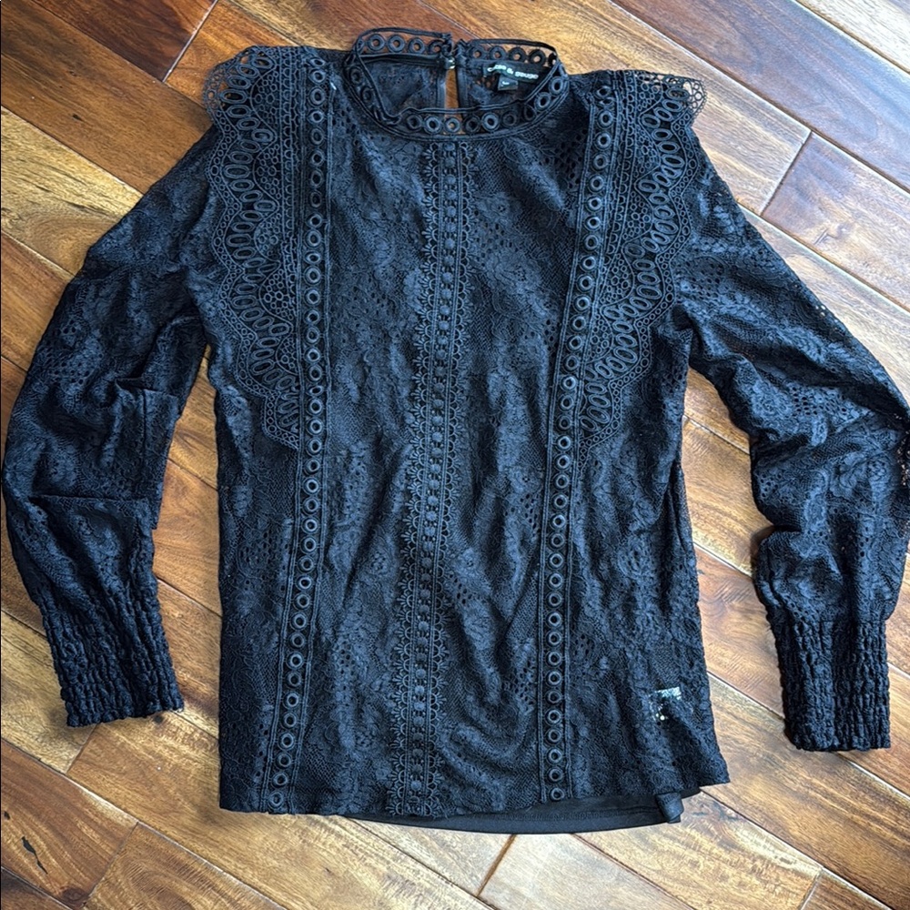 Cable & Gauge -  Black Lace Blouse